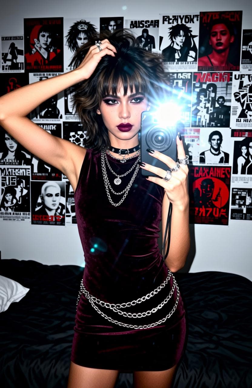 Gothic editorial selfie showcase
